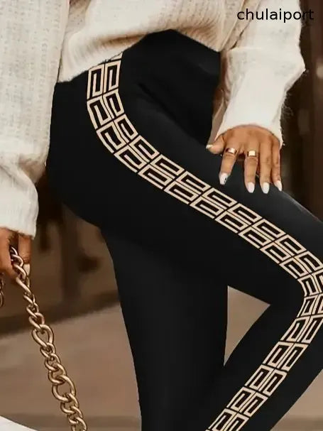Women's Geometric Print Casual Leggings