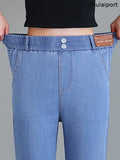 Casual Pocket Stitching Loose Denim Jeans