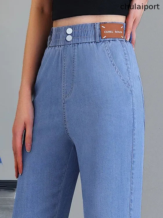 Casual Pocket Stitching Loose Denim Jeans