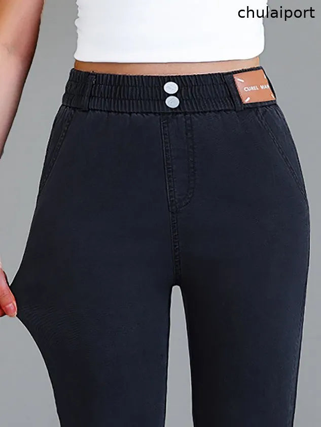 Casual Pocket Stitching Loose Denim Jeans