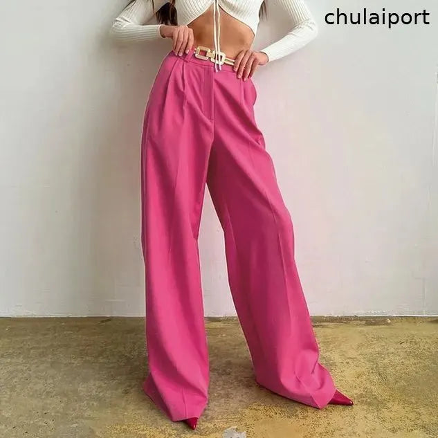 Loose Casual Plain Pants