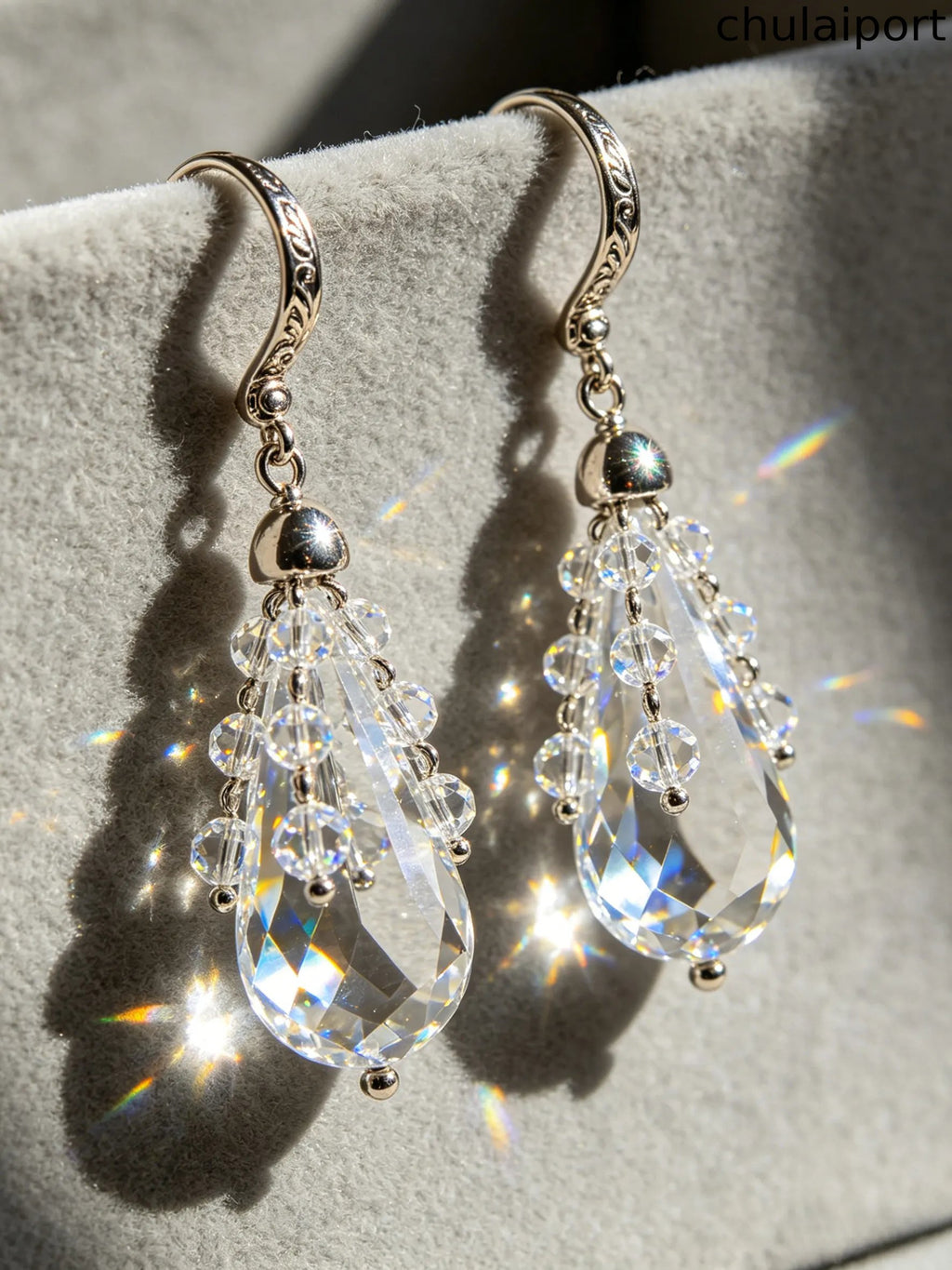 Crystal Chandelier Drop Earrings