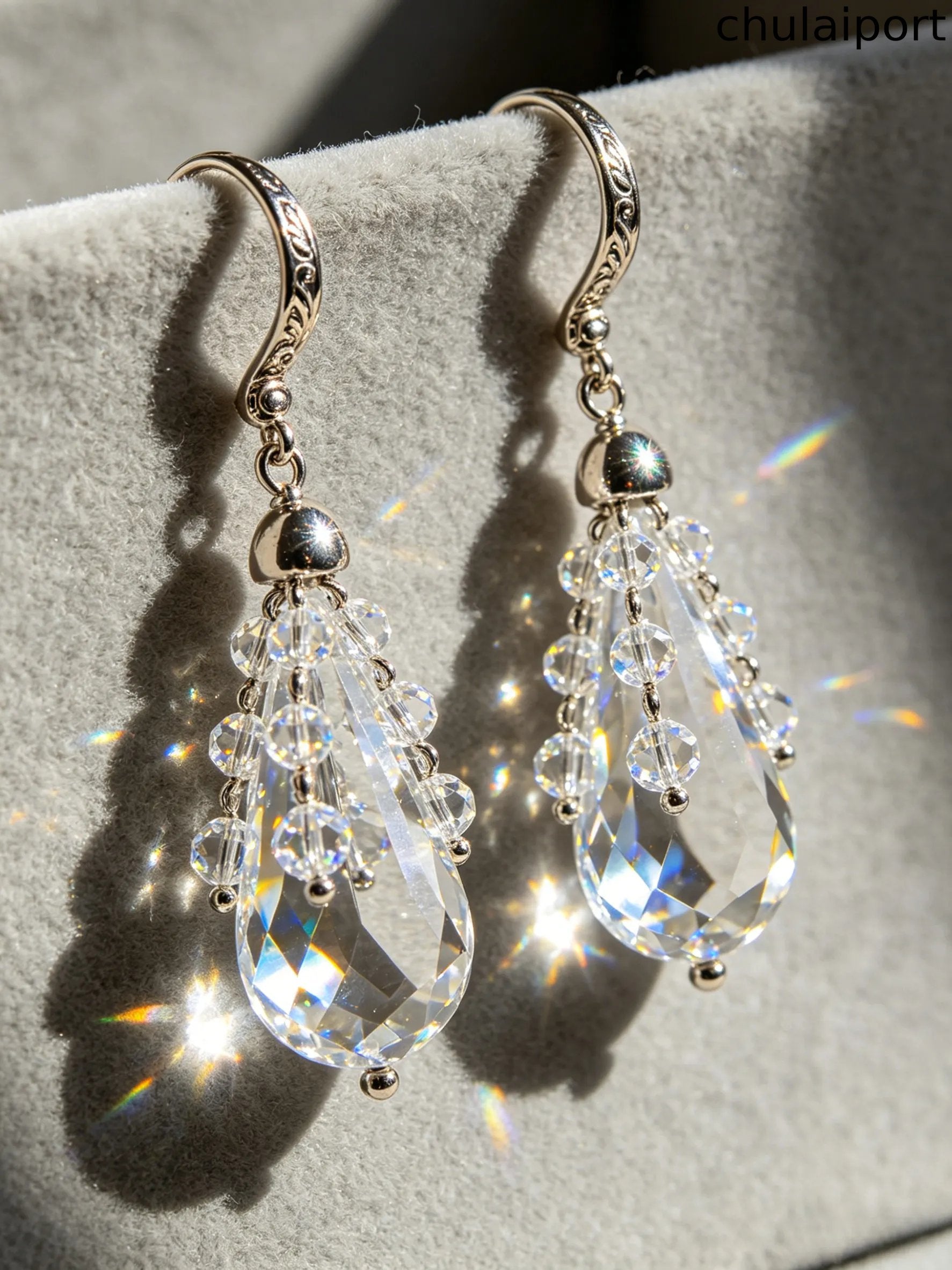 Crystal Chandelier Drop Earrings