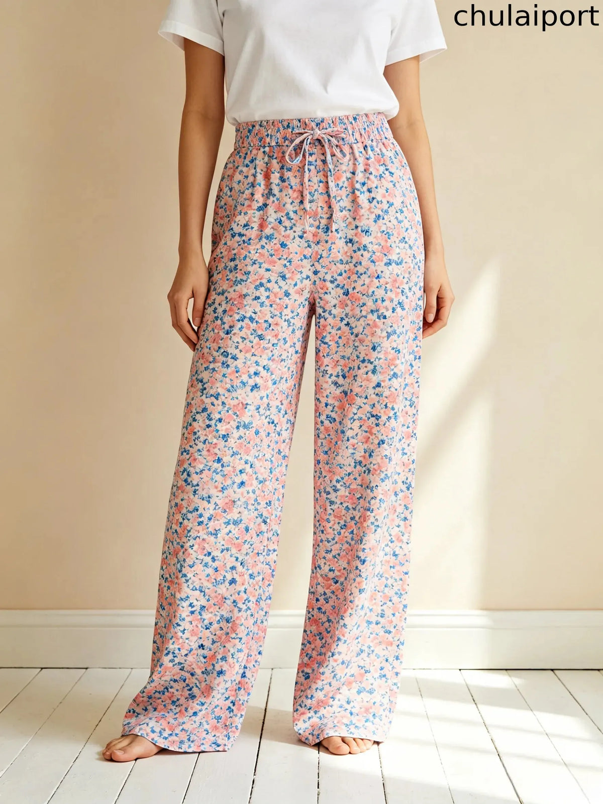 Casual Floral Pants