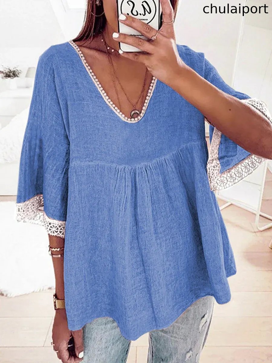 Halter Neck Daisy Print Loose Denim Camisole