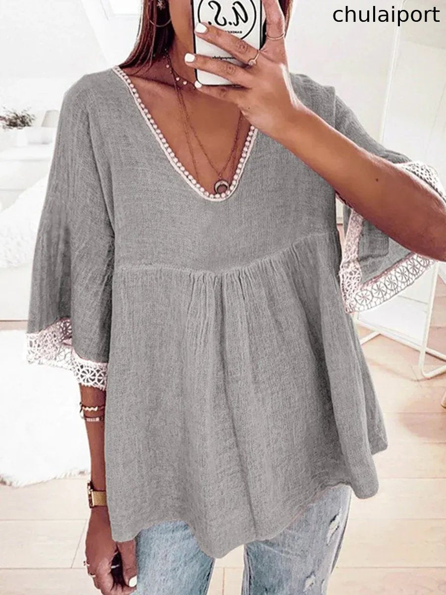 Halter Neck Daisy Print Loose Denim Camisole