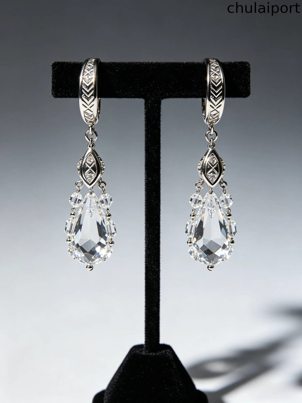 Crystal Chandelier Drop Earrings