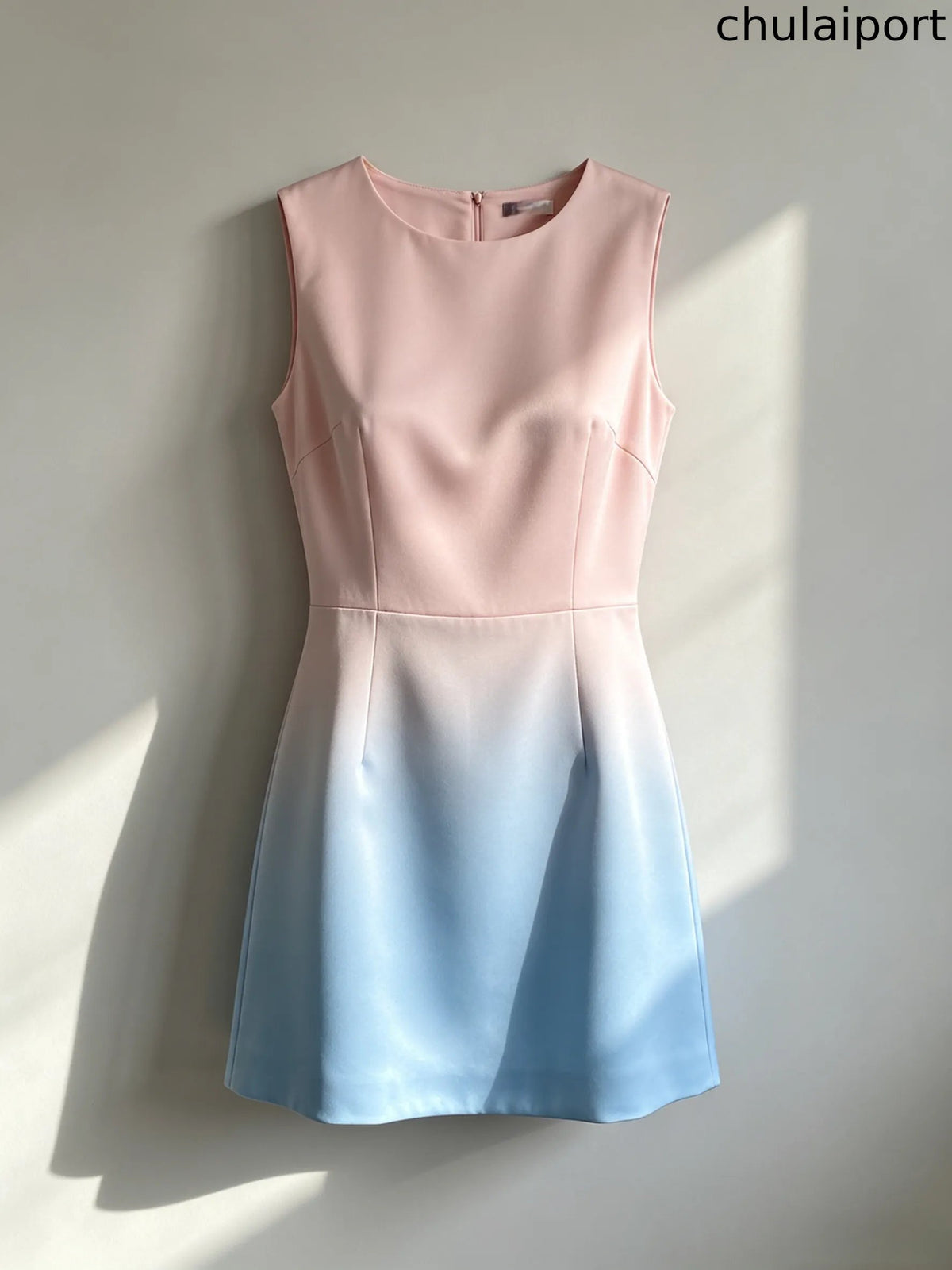 Casual Sleeveless Ombre Mini Dress